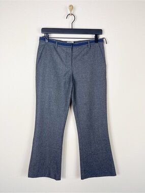 Miu Miu Wool Straight Leg Pants Grey Size IT 36 / US 6
